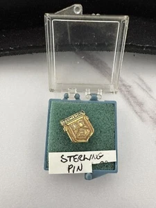 Vintage Sterling Advertising Commercial Pin Gold Tone - Picture 1 of 2