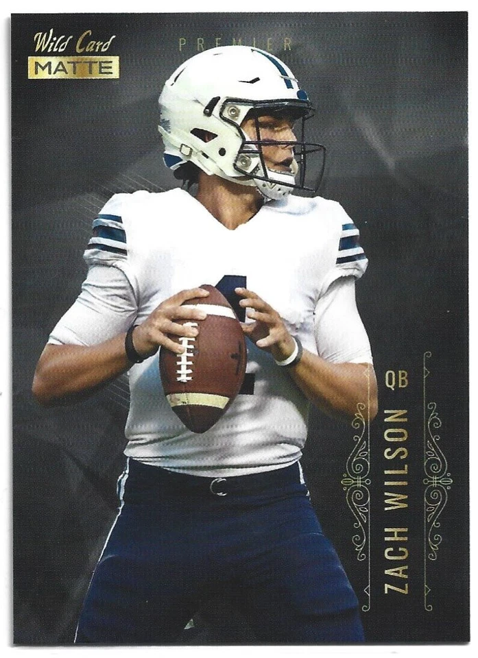 2021 Wild Card Premier Matte Rookie Zach Wilson MBC-5 - Image 1 of 1