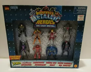 Marvel Heavy Metallic Heroes 8 figuras de metal fundido Toy Biz 1998 nuevo sellado - Imagen 1 de 7
