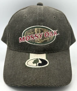 Vintage Corduroy Mossy Oak Camouflage Ball Cap Hat Adjustable Baseball - Picture 1 of 7