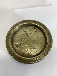 Antikes Sammlerstück massives Messing 1 Pfund kaiserliche Standard runde Waage Gewicht gestempelt - Bild 1 von 14