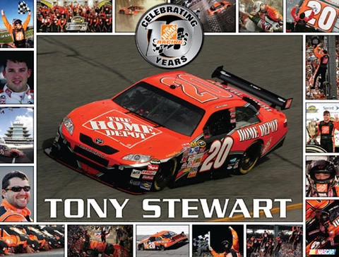 Tony Stewart 10 YEARS HOME DEPOT (1999-2008) Classic NASCAR Racing POSTER Cover