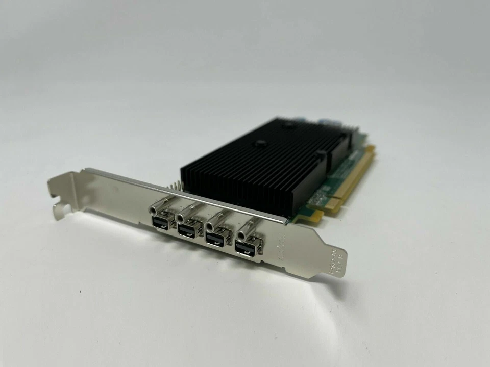 MATROX M9148 1GB PCIE QUAD (4 PORTS) GRAPHICS CARD M9148-E1024LAF HIGH PROFILE  - Image 1 of 2