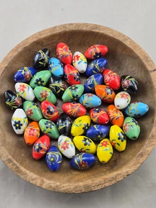 35+ PCS TUBE MULTI-COLOR GLASS BEADS JEWELRY CRAFT MAKING LOOSE BEADS - Picture 1 of 5