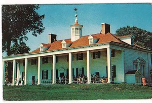 George Washington Mansion MOUNT VERNON Virginia Postkarte VA Vorderseite 1957 - Bild 1 von 2