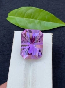 Ametista Viola Rosa Profondo 37 Ct - Pietra Preziosa Quarzo Naturale Taglio Personalizzato Impeccabile - Foto 1 di 6
