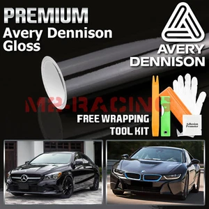 Avery SW900 Gloss Black Supreme Wrapping Film Vinyl Car Wrap Sheet Roll - Picture 1 of 10