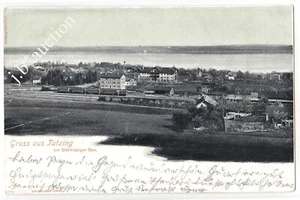 Oberbayern TUTZING Lkrs Starnberg / Bahnhof & Eisenbahn * AK um 1900 - Bild 1 von 2