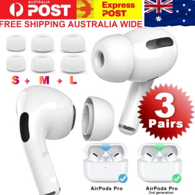 6PCS Soft Silicone  Ear Tips Ear Plug Airpods Pro 1st / 2nd Generation  Cover Au - image 1 of 4