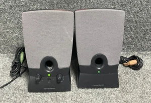 Harman Kardon Links & Rechts Desktop Lautsprecher 🎵 Multimedia Paar Grau 🎶 - Bild 1 von 16