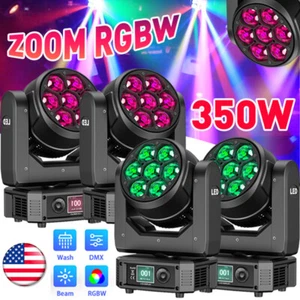 350W RGBW Bee Eye LED Wash Zoom Moving Head Beam Light DJ Party Stage Light DMX - Picture 1 of 18