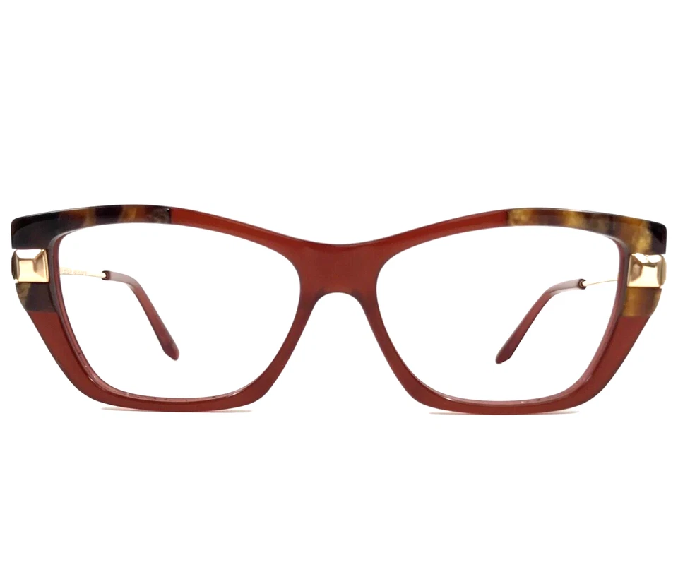 Monturas de gafas Boucheron BC0108O 002 marrón dorado ojo de gato 54-15-135 Foto 1 de 4