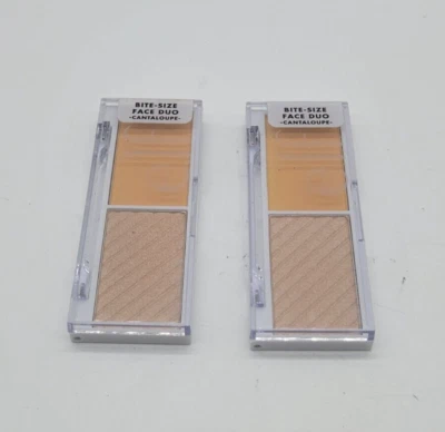 2 PACK E.L.F. BITE SIZE FACE DUO 28252 CANTALOUPE ON THE GO CHEEKY GLOW - Image 1 of 4