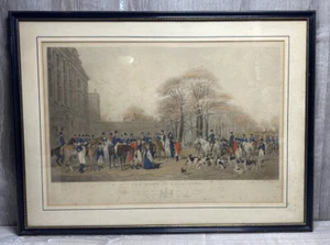 The Meet at Badminton, 1847, grabado por Henry Graves, Londres 37" x 27,5" - Imagen 1 de 12