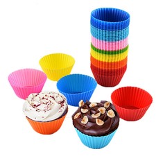 12 pz/set stampo per torta in silicone forma rotonda muffin cupcake stampo da forno strumento da cucina