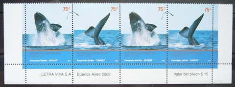Argentina Stamps - Southern Right Whale_2002 _x2 - MNH Cover