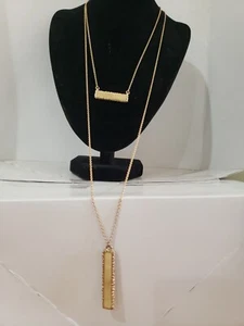 Laura Ford Doppel Halskette 17" insgesamt verstellbar Tropfen.  - Bild 1 von 14