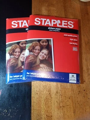 2 Packs Of Staples Photo Paper Basic Gloss 60 Sheets Total  11x8.5” - Image 1 of 3
