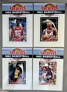 1992-93 Topps Archives Master Photo’s Lot Of 4 Worthy-Ewing-Sampson-Coleman - Picture 1 of 2