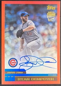 2024 TOPPS ARCHIVES FAN FAVS RYAN DEMPSTER TOPPS 2000 ORANGE AUTO #09/10 CUBS - Picture 1 of 2