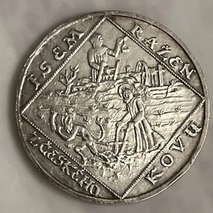 TSCHECHOSLOWAKEI SILBERMEDAILLE 1918-1928 34 mm vz/stgl Erhaltung B15 - Bild 1 von 6