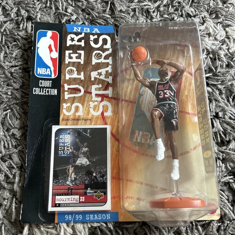 NBA Alonzo Mourning Court Collection  Super Stars Figure With Card Vintage Toy Cover