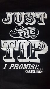 CARTEL INK TATTOO JUST THE TIP T-SHIRT...BLACK/WHITE...MENS SIZE XXL...NEW!