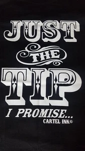 CARTEL INK TATTOO JUST THE TIP T-SHIRT...BLACK/WHITE...MENS SIZE XXL...NEW! - Picture 1 of 5