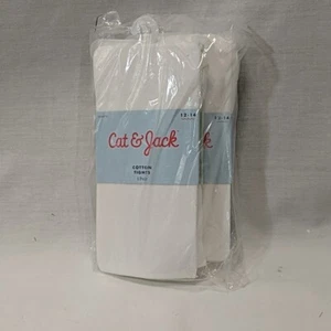 2 Pair of Tights - Cat & Jack 12-14, White - Picture 1 of 2