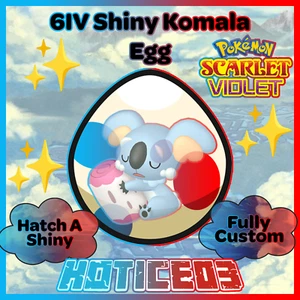 Komala ✨ SHINY 6IV EGG ✨ Pokemon Scarlet & Violet ✨ TEAL MASK DLC ✨ - Picture 1 of 24
