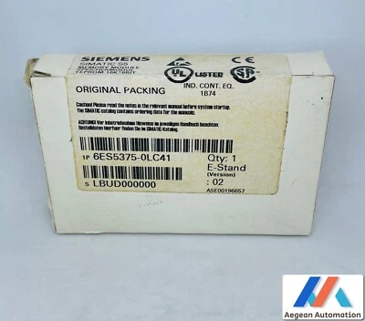 Siemens Simatic 6ES5375-0LC41 Módulo de memoria 375 EEPROM, 16 KB 375-0LC41 N... - Imagen 1 de 4