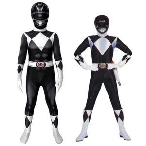 Power Rangers Kids Black Ranger Zack Cosplay Costume | Superhero Outfit - Picture 1 of 15
