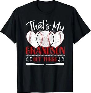 That'S My Grandson Out There Baseball Grandma Mothers Day T-Shirt S-5XL - Picture 1 of 5