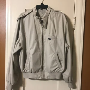 Vintage Used Mens Members Only Tan Khaki Size 42 Bomber Racer Cafe Jacket - Picture 1 of 8