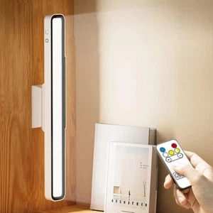 LED Magnetic Under Cabinet Light Bar Touch Dimmable Closet Lamp Remote Control - Picture 1 of 14