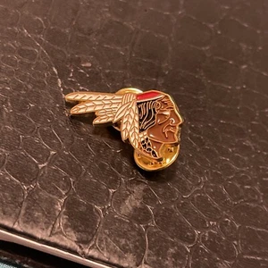 Native American Indian Warrior Enamel Pin - Picture 1 of 4
