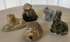 Wade Figurine Zoo Animals Lot5 Lion Porcupine Monkey Seal Elephant Sm Vintage UK