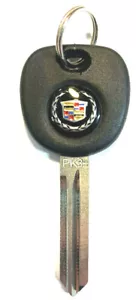 2004-2006 CADILLAC SRX REPLACEMENT UNCUT TRANSPONDER CHIP KEY BLANK W/CADY LOGO - Picture 1 of 2