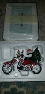 Bradford Editions Christmas Eve Rider Yule Time Cruisin Ornament Santa W/COA - Picture 1 of 2