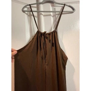Capella Neckholder Kleid klein Spaghettiträger Stretch fließend Sommer Strand braun Neu mit Etikett - Bild 1 von 10