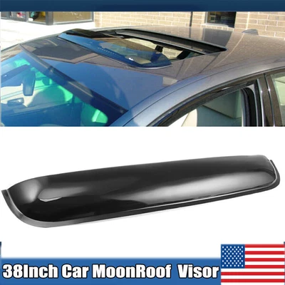 970MM US Black Sun/Moon Roof Top Window Sunroof Visor Vent Rain/Wind Deflector - Image 1 of 4