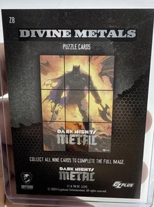 2024 Cryptozoic Dark Knights Metal #Z8 Divine Metals Puzzle Card - Picture 1 of 3