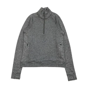 Lululemon Engineered Warmth 1/2 Zip Sweater Jacket Womens 4 Gray Merino Wool Gym - Picture 1 of 3
