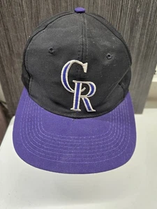 VINTAGE Colorado Rockies MLB Snapback Mütze Cap 90s schwarz Herren  - Bild 1 von 3