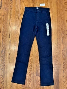 Pantalones chinos The Childrens Place Uniform azul marino para niños talla 12 ajustados elásticos - Imagen 1 de 9