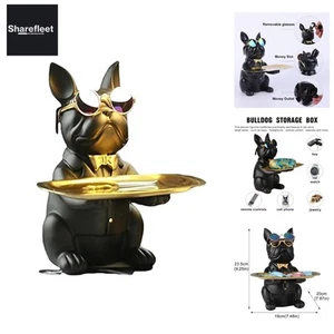 Decoración escultura bulldog, llavero moderno negro, llavero pasillo... - Imagen 1 de 11