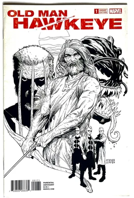 OLD MAN HAWKEYE #1 STEVE MCNIVEN 1:100 SKETCH VARIANT 1ST PRINT 2018 VF+ - Image 1 of 2