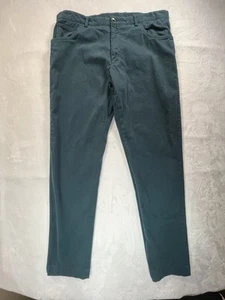 Pantalone Santorelli Luigi Uomo 36x32 Slim Chino Verde Teal Made in Italy - Foto 1 di 12