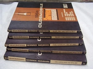 1964 OLDSMOBILE FULL SET 5 VOLUMES ORIGINAL SHOP MANUAL - Picture 1 of 3