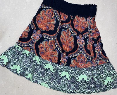 Mujer Angie Falda 100% Rayón Verano Negro Gitano Lg Foto 1 de 4